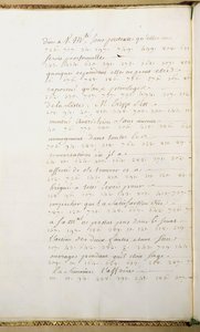 Brev skrivet i kod av Jean-Jacques Rousseau medan han var sekreterare för den franska ambassadören i Venedig, 11 juli 1744